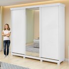 Guarda-roupa Caleb 246cm 3 Portas 9 Gavetas 5 Prateleiras 1 P