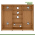 Guarda-roupa Caleb 276cm 3 Portas 2 Gavetas 7 Prateleiras Sup