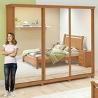 Guarda-roupa Caleb 276cm 3 Portas 2 Gavetas 7 Prateleiras Sup