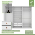 Guarda-roupa Caleb 276cm 3 Portas 2 Gavetas 7 Prateleiras Sup