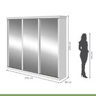 Guarda-roupa Caleb 276cm 3 Portas 2 Gavetas 7 Prateleiras Sup