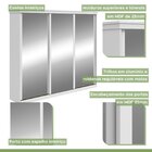 Guarda-roupa Caleb 276cm 3 Portas 2 Gavetas 7 Prateleiras Sup