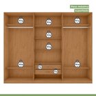 Guarda-roupa Caleb 276cm 3 Portas 2 Gavetas 7 Prateleiras Sup