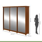 Guarda-roupa Caleb 276cm 3 Portas 2 Gavetas 7 Prateleiras Sup