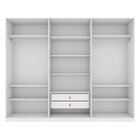 Guarda-roupa Caleb 276cm 3 Portas 2 Gavetas 9 Prateleiras Sup