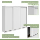 Guarda-roupa Caleb 276cm 3 Portas 3 Gavetas 7 Prateleiras Bra