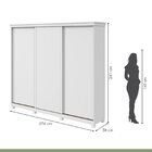 Guarda-roupa Caleb 276cm 3 Portas 3 Gavetas 7 Prateleiras Com