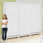 Guarda-roupa Caleb 276cm 3 Portas 3 Gavetas 7 Prateleiras Com