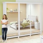 Guarda-roupa Caleb 276cm 3 Portas 3 Gavetas 7 Prateleiras Sup