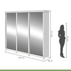 Guarda-roupa Caleb 276cm 3 Portas 3 Gavetas 7 Prateleiras Sup