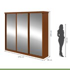 Guarda-roupa Caleb 276cm 3 Portas 3 Gavetas 7 Prateleiras Sup