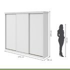 Guarda-roupa Caleb 276cm 3 Portas 3 Gavetas 9 Prateleiras Bra