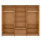 Guarda-roupa Caleb 276cm 3 Portas 3 Gavetas 9 Prateleiras Sup