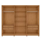Guarda-roupa Caleb 276cm 3 Portas 4 Gavetas 6 Prateleiras Sup