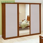 Guarda-roupa Caleb 276cm 3 Portas 4 Gavetas 8 Prateleiras 1 P