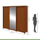 Guarda-roupa Caleb 276cm 3 Portas 4 Gavetas 8 Prateleiras 1 P