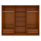Guarda-roupa Caleb 276cm 3 Portas 4 Gavetas 8 Prateleiras Sup