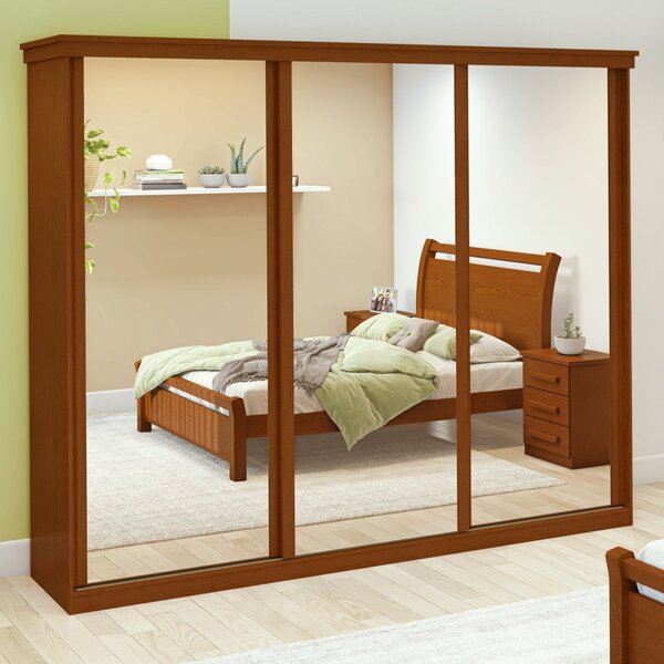 Guarda-roupa Caleb 276cm 3 Portas 4 Gavetas 8 Prateleiras Sup