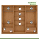 Guarda-roupa Caleb 276cm 3 Portas 4 Gavetas 8 Prateleiras Sup