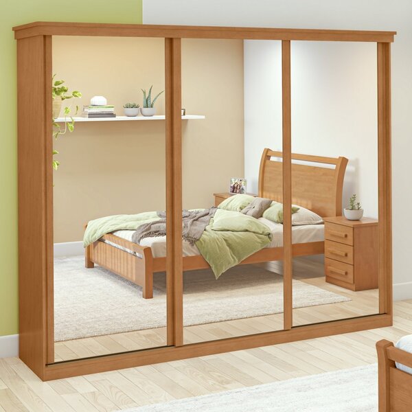 Guarda-roupa Caleb 276cm 3 Portas 4 Gavetas 8 Prateleiras Sup