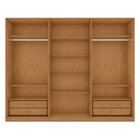 Guarda-roupa Caleb 276cm 3 Portas 4 Gavetas 8 Prateleiras Sup