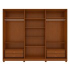 Guarda-roupa Caleb 276cm 3 Portas 4 Gavetas 8 Prateleiras Sup