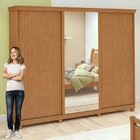 Guarda-roupa Caleb 276cm 3 Portas 6 Gavetas 5 Prateleiras 1 P