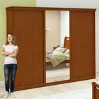 Guarda-roupa Caleb 276cm 3 Portas 6 Gavetas 5 Prateleiras 1 P