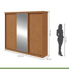 Guarda-roupa Caleb 276cm 3 Portas 6 Gavetas 5 Prateleiras 1 P