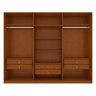 Guarda-roupa Caleb 276cm 3 Portas 6 Gavetas 5 Prateleiras Fra