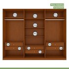 Guarda-roupa Caleb 276cm 3 Portas 6 Gavetas 5 Prateleiras Sup