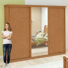 Guarda-roupa Caleb 276cm 3 Portas 6 Gavetas 6 Prateleiras 1 P