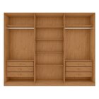 Guarda-roupa Caleb 276cm 3 Portas 6 Gavetas 6 Prateleiras Sup