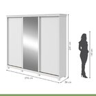 Guarda-roupa Caleb 276cm 3 Portas 9 Gavetas 5 Prateleiras 1 P