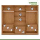 Guarda-roupa Caleb 276cm 3 Portas 9 Gavetas 5 Prateleiras Ame