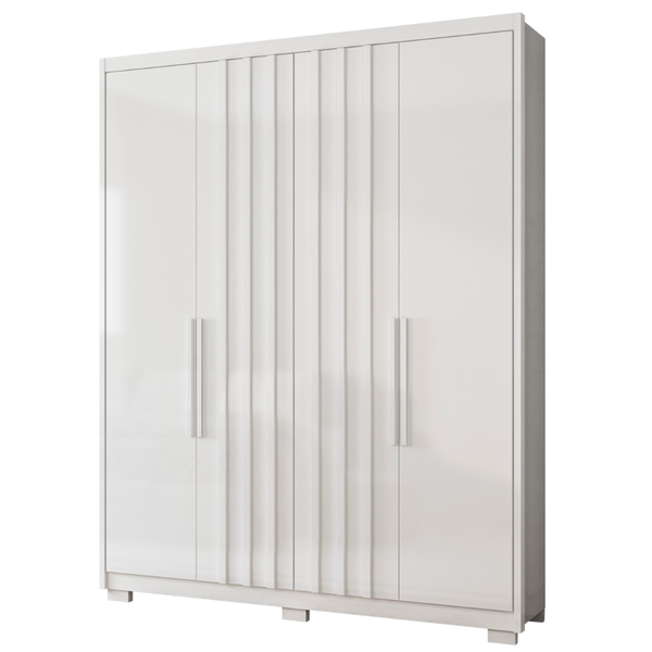 Guarda Roupa Califórnia 4 Portas 3 Gavetas Branco Moval