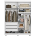 Guarda Roupa Califórnia 4 Portas 3 Gavetas Branco Moval
