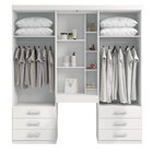 Guarda Roupa Camarim 5.7 Com Espelho 5 Portas 6 Gavetas Branco