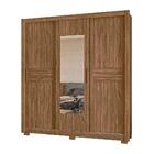 Guarda Roupa Canada 3 Portas Com Espelho 3 Gavetas Naturale