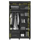 Guarda Roupa Canadá 4 Portas Amêndoa Chumbo