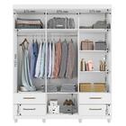 Guarda Roupa Canadá 6 Portas Cantoneira Branco