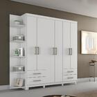 Guarda Roupa Canadá 6 Portas Cantoneira Branco