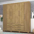 Guarda Roupa Canadá 6 Portas E 6 Gavetas Nature/brisa - Vila