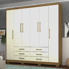 Guarda Roupa Canadá 6 Portas E 6 Gavetas Nature/champanhe - V