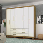 Guarda Roupa Canadá 6 Portas E 6 Gavetas Nature/champanhe - V