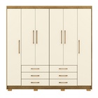 Guarda Roupa Canadá 6 Portas E 6 Gavetas Nature/champanhe - V