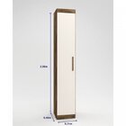 Guarda-roupa Cancun 1 Porta  Jequitibá/off White