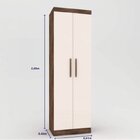 Guarda-roupa Cancun 2 Portas  Jequitibá/off White