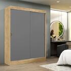 Guarda-roupa Cancun 2 Portas Flex Capuc-branco/capuc-ônix