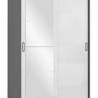 Guarda-roupa Cancun 2 Portas Flex Ônix-ônix/ônix-branco